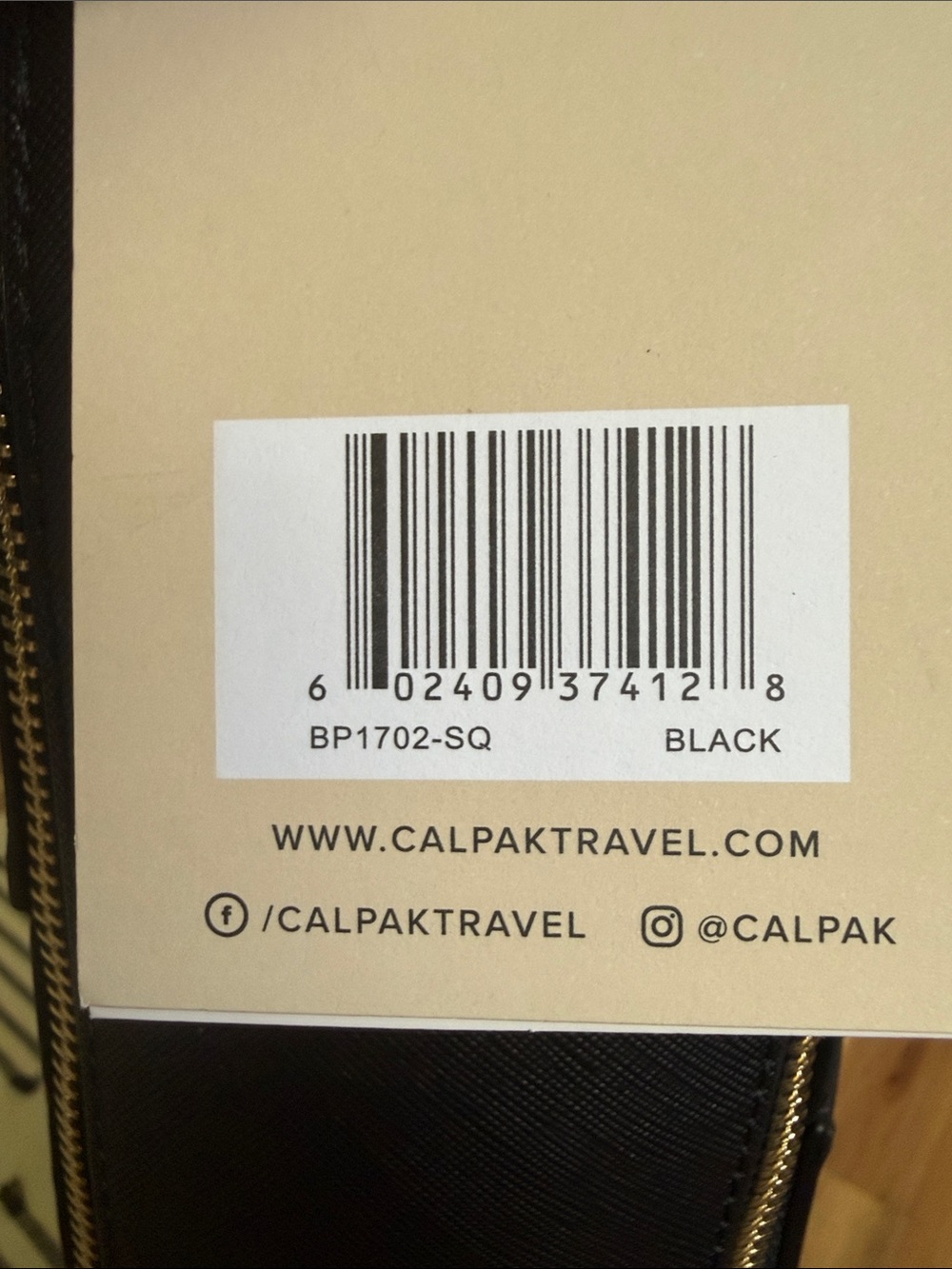NWT Calpak Kaya Laptop Black Faux Leather Backpack with Gold Hardware - Picture 7 of 7
